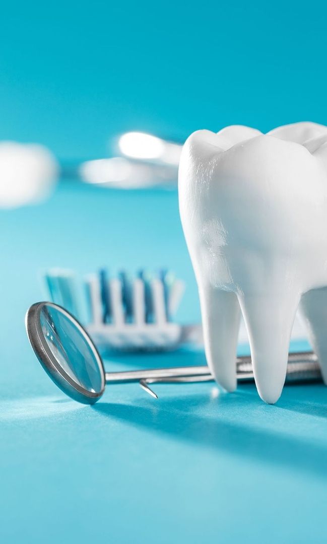 Zahninstrumente mit einem Modellzahn